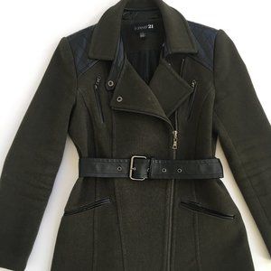 Forever 21 Olive Military Coat